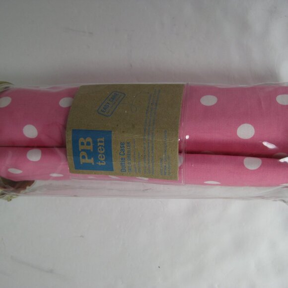 Pottery Barn Teen DOTTIE CASE 2 Pink & White Polka Dot Pillowcases Standard NEW - Picture 11 of 13